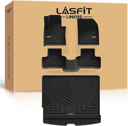 LASFIT Floor Mats & Cargo Mat for Volvo XC60, XC60 All Weather Floor Liner TPE by LASFIT