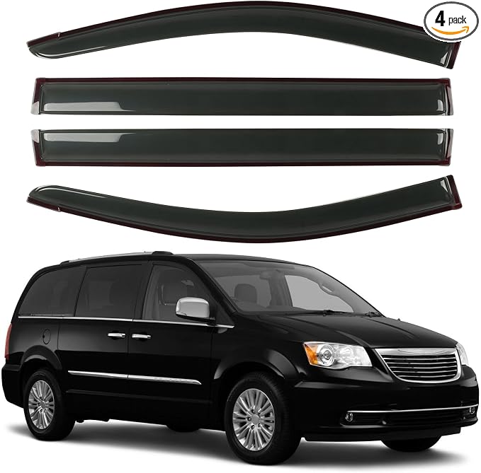 Rain Guard Fit for 2008-2020 Dodge Grand Caravan, 2008-2016 Chrysler Town & by CHYKORLA