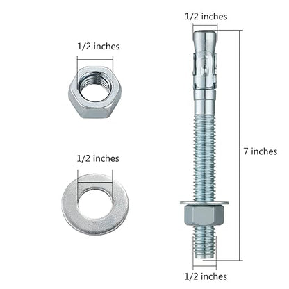 1/2x7" 10Pcs Inch Standard Fasteners - Image 2