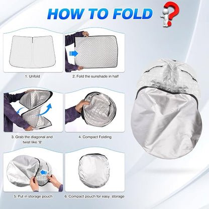 Windshield Sun Shade for 2022-2025 2026 Rivian R1T Truck Accessories Thicken - Image 6