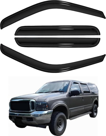 4pc Sun Rain Guards Window Visor Wind Deflector Compatible by GLDIFA