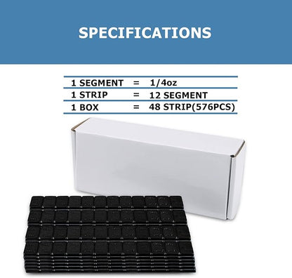 1/4 Oz Black Stick on Wheel Weights, Adhesive Backed Wheel Weights - Image 5