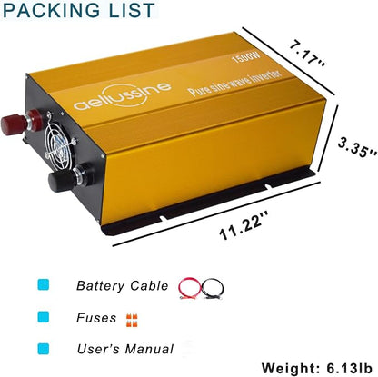 1500W Pure Sine Wave Inverter-48V DC to 110V 120V AC Power Converter - Image 6