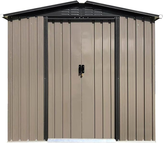 4 x 6 FT Metal Garden Shed, Outdoor Storage Shed by Hipicute