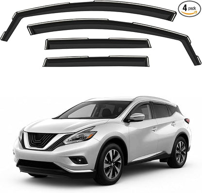 Window Deflectors Smoke Tinted in-Channel Side Window Vent Visor Deflectors by Unknown