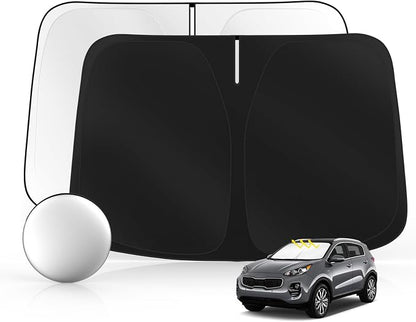 Windshield Sun Shade for Kia Sportage 2018-2022 Foldable Sunshade Custom Fit by SULAGIWINDSHIELDSUNSHADE
