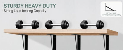 12 Pack L8 x H 6" Black Heavy Duty Shelf Brackets - Image 9