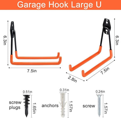 AOBEN Garage Hooks Heavy Duty, Steel Garage Storage Hooks, Utility Tool Hangers - Image 2