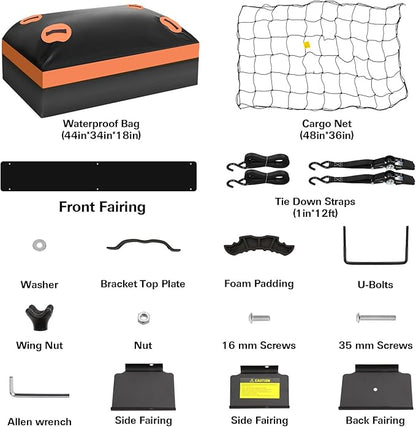 WEIZE 54" x 34" x 6" 200lb Heavy Duty Roof Rack Carrier Basket - Image 4