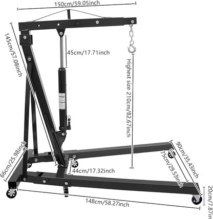 Folding Engine Hoist 1 Ton Engine Crane Lift - Image 2