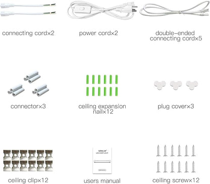 6 Pack LED Shop Light 2FT 30W, 4350LM 5000K Utility Garage Lights, Linkable - Image 6