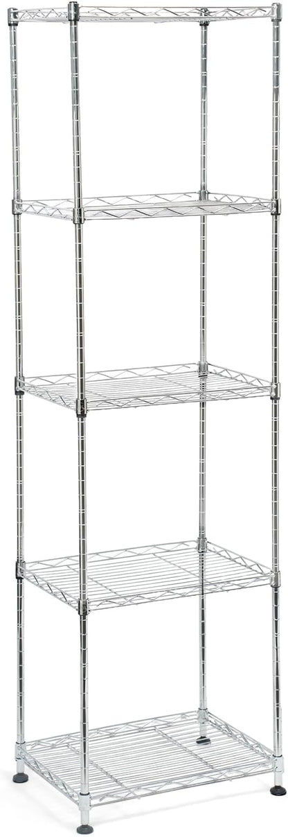 Chrome Small 5 Tiers Wire Shelving NSF Certified. Adjustable Storage Rack by Unknown
