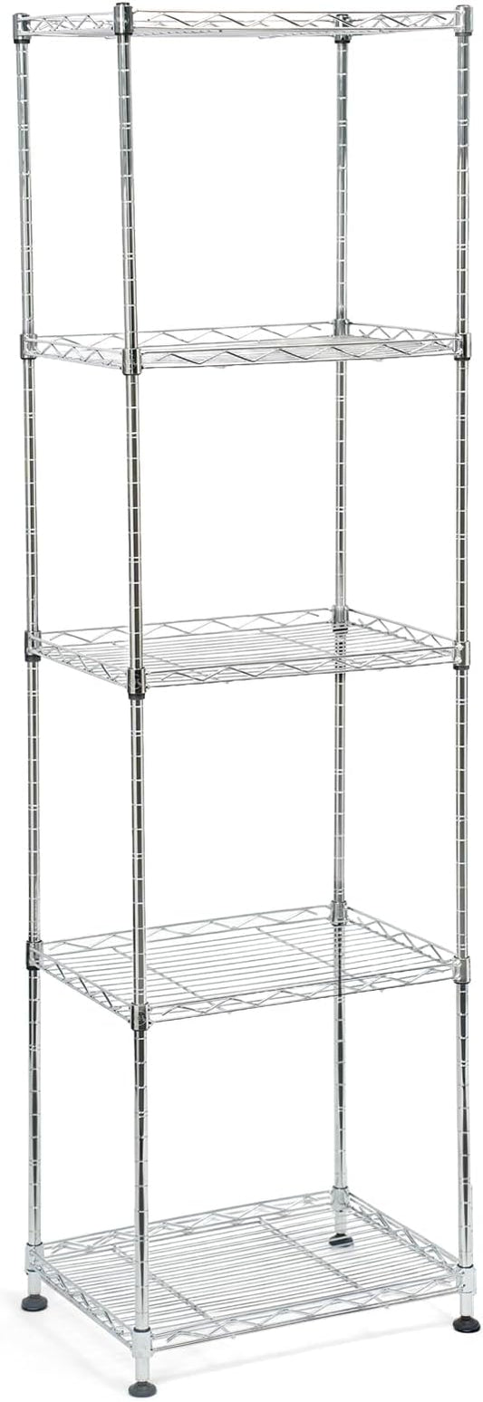 Chrome Small 5 Tiers Wire Shelving NSF Certified. Adjustable Storage Rack by Unknown