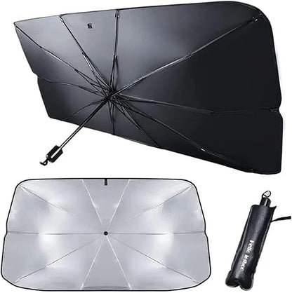 helloleiboo Car Windshield Sun Shade UV Rays and Heat Sun Visor Protector - Image 9