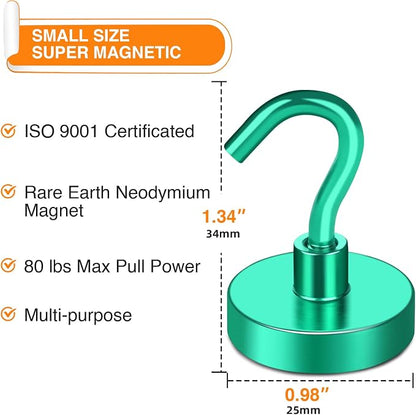 MIKEDE Magnetic Hooks Heavy Duty, 80LB Strong Magnet - Image 3