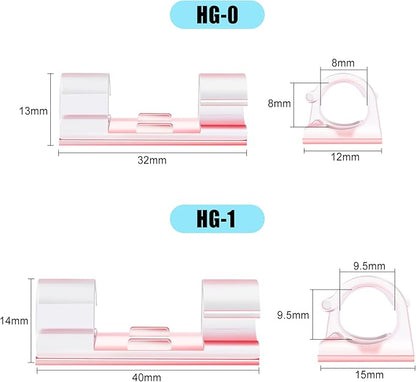 XHF 50pcs Medium Self Adhesive Cable Clips Clear, Wire Clips Cable Management - Image 3