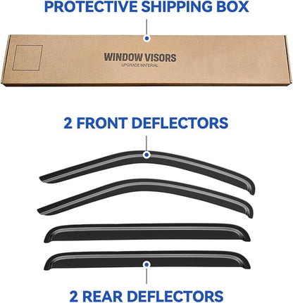 Window Visors Rain Guards for 2008 2009 2010 2011 2012 Jeep Liberty, - Image 5