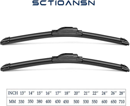 3 Wipers Set for Chrysler Town & Country 2008-2016, Dodge Grand Caravan - Image 4