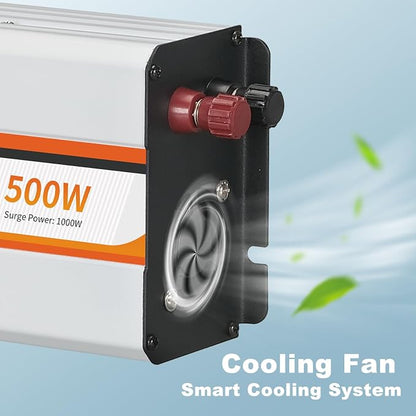 500W Power Inverter, DC 12V to 120V AC Converter - Image 7