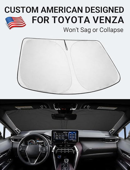 Proadsy for Toyota Venza 2021-2024 2025 Windshield Sun Shade 4-Layer Foldable - Image 2