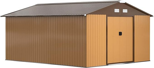 Outsunny 11' x 13' Outdoor Storage Shed, Garden Tool Metal Shed by Outsunny