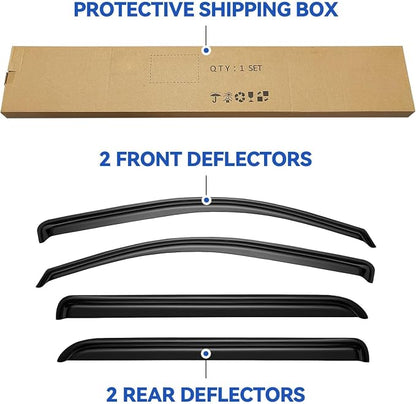 Window Visors Rain Guards for 2014-2018 Chevy Silverado/GMC Sierra 1500 - Image 6