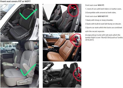 Seat Covers Full Set, Waterproof Leather Seat Covers - Image 6