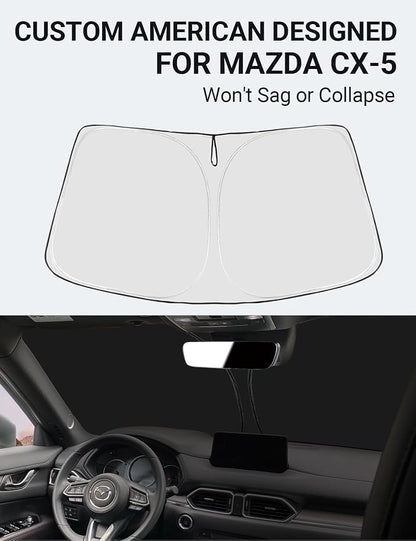 Proadsy for Mazda CX-5 2017-2024 2025 Windshield Sun Shade 4-Layer Foldable - Image 2