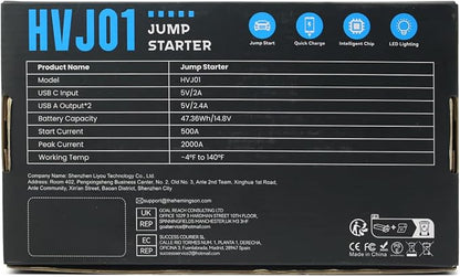 Car Jump Starter, HEMINGSON 2000A Peak Battery Jump Starter Portable 12V Jump - Image 11