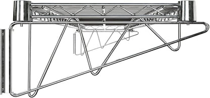 14" x 60" Chrome Wire Wall Mount Shelf - Image 4