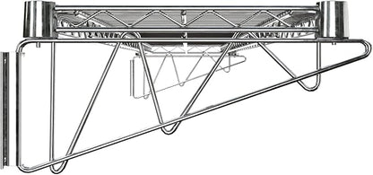 14" x 48" Chrome Wire Wall Mount Shelf - Image 5