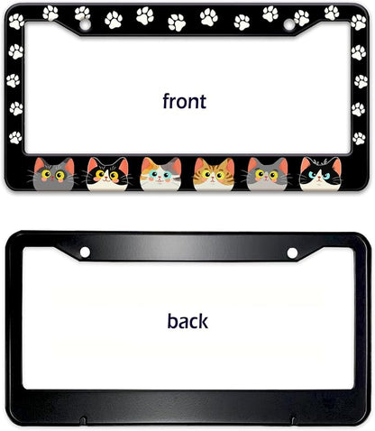 Cats Paw License Plate Frame, Cute Cartoon Cat Animal License Hloder Covers Tag - Image 8