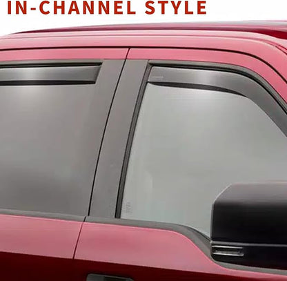 in Channel Rain Guards Fit for 2015-2020 Ford F150 Super Cab, 17-20 F150 Raptor - Image 4