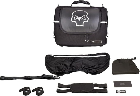 TUBE motorcycle travel luggage, made of waterproof Cordura and Italian leather by DEEMEED