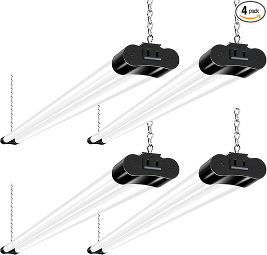 hykolity 4 Pack Linkable LED Shop Light, 4FT 42W, 5000K Daylight, by hykolity