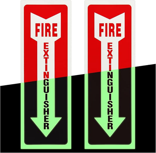 Madrigal Fire Extinguisher Glow in the Dark Sticker Sign, fire extinguisher sign by Unknown