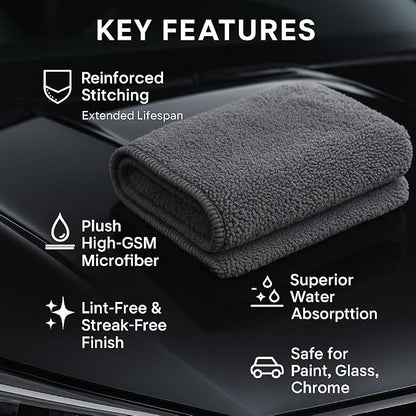 3 Pack Reusable Pak Details Micro Fiber Towels Car Detailing | 16x16 - Image 2