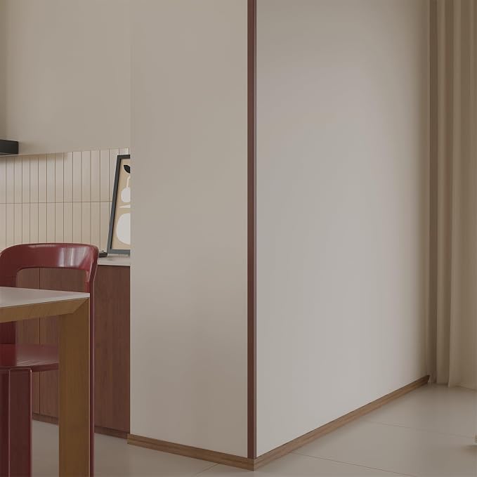 Wall Corner Protector 3PCS 45" Corner Molding Trim Walnut Wood Grain Corner - Image 2