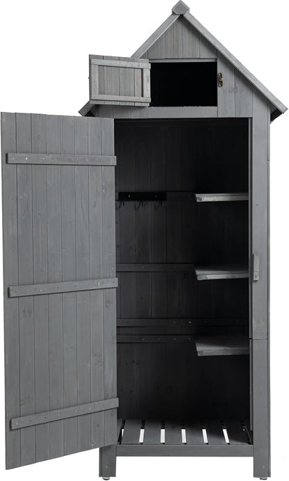 30.3" L X 21.3" W X 70.5" H Outdoor Storage Shed - Image 8