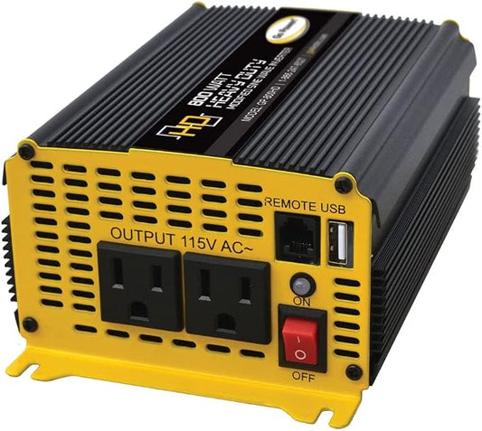 Go Power 80175 GP-800HD 800 Watt Heavy-Duty Modified Sine Wave Inverter by Go+Power