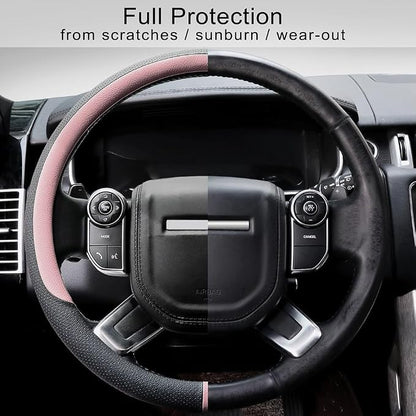 COFIT Breathable Car Steering Wheel Cover 15 inch Auto Universal Leather Wrap - Image 5
