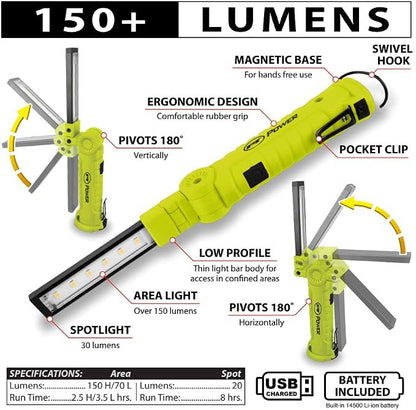 Performance Tool 20244 150+ Lumens Li-Ion Thin Work Light - Image 5