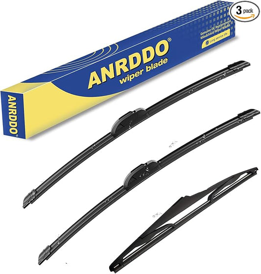 3 Wipers Factory Replacement For 2008-2018 Jeep Wrangler JK 2007 2008 2009 by ANRDDO