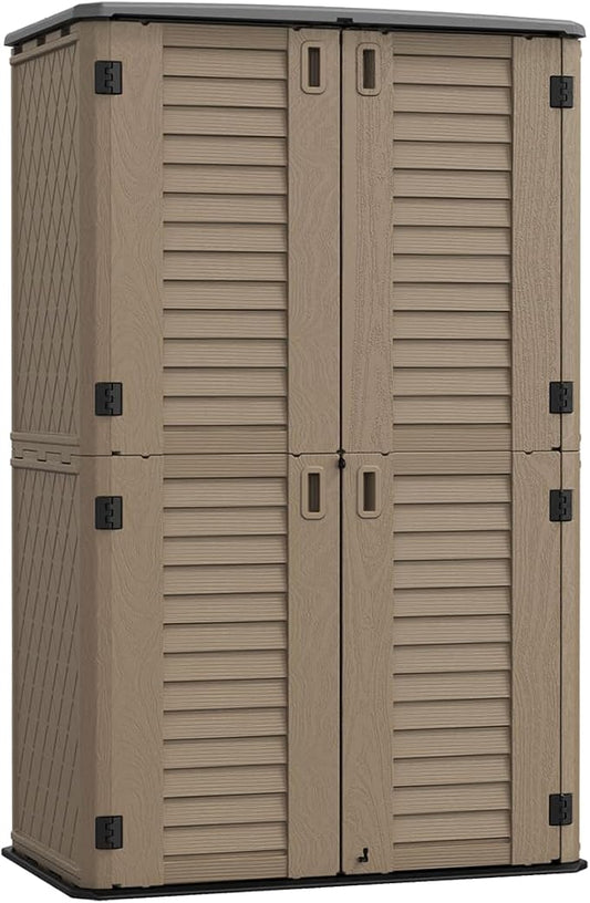 KINYING Sheds & Outdoor Storage, 66 cu.ft Vertical Outdoor Storage Cabinet by KINYING