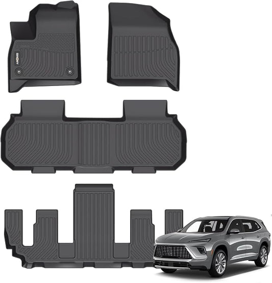 GINOWY-Floor Mats for Buick Enclave 2025, TPE All Weather Protection 2025 by GINOWY
