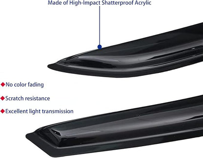 Window Visors Rain Guards fits 2019-2025 Silverado & GMC Sierra 1500, - Image 6