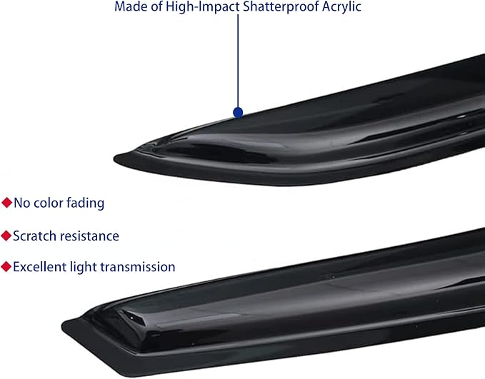 Window Visors Rain Guards fits 2020-2025 Sentra, Out-Channel Window Wind - Image 6