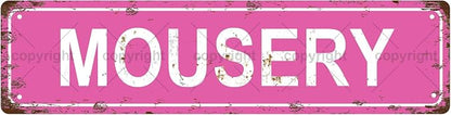 MOUSERY Space Vintage Metal Tin Street Sign Bar Cafe Garage Cave Home Room Wall by Unknown
