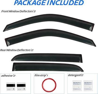 Window Visors Rain Guards Fit for 2009-2018 Dodge Ram 1500, 19-23 1500 Classic - Image 6