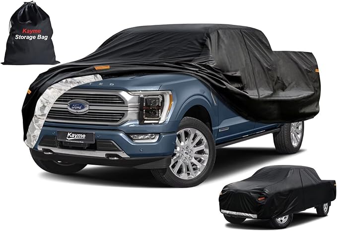 Kayme Truck Cover Custom Fit Ford F-150 Regular Long Bed. Full Exterior Heavy by kayme